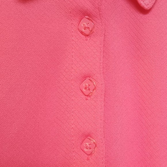 GOLF AMERICA Women's Pink and White Polo shirt  Size PM - Picture 3 of 5